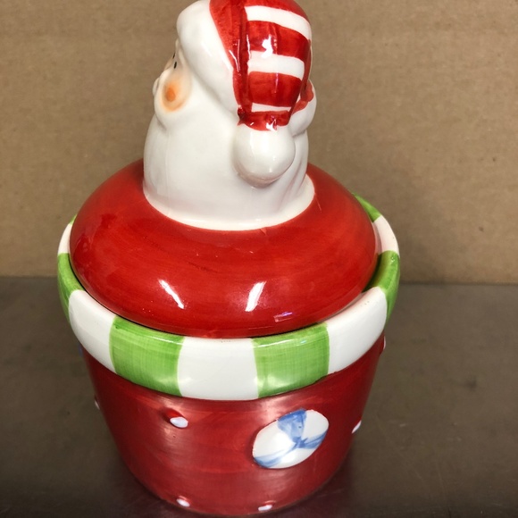 🎅🏻 SALE Royal Norfolk Christmas Santa Candy jar canister with lid, ceramic - Picture 2 of 11
